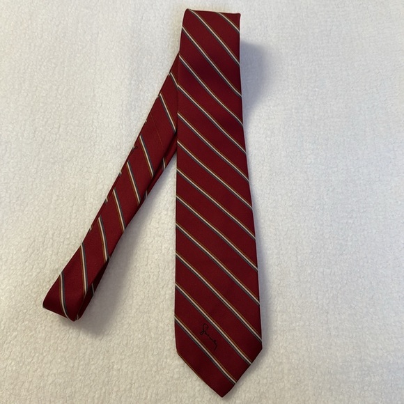 Givenchy Other - GIVENCHEY Monsieur Necktie Diagonal Stripe Burgundy Blue Cream Brown 56”L x 3”W